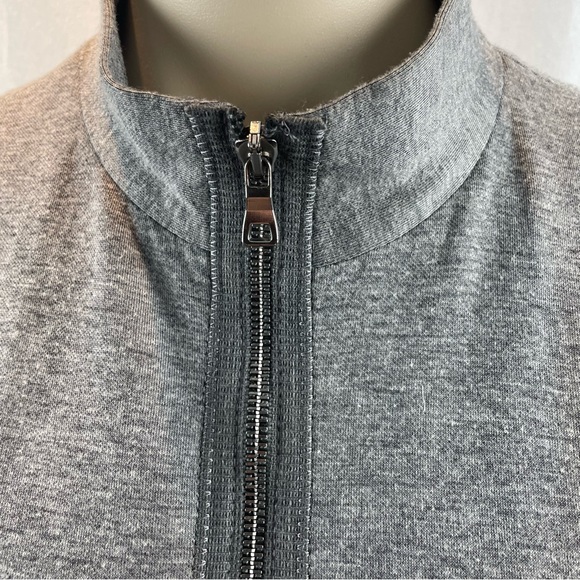 Elie Tahari Grey Zipper Sporty Mandarin Collar Jacket M - Picture 5 of 10